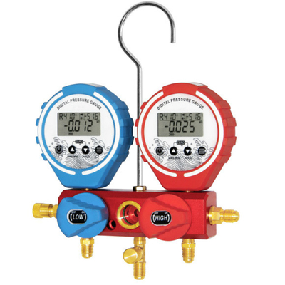 Digital Commercial Refrigeration Repair Parts Aluminum Refrigerant Gauge Set