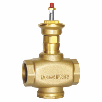 3 Way HVAC Control Parts Electric Brass Dn 20 Valve For Air Condition