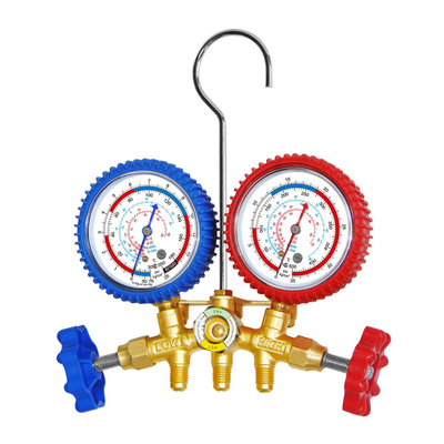 Pressure Gauge Pressure Measuring Instruments Named Brass Single Manifold For Refrigeration Hvac