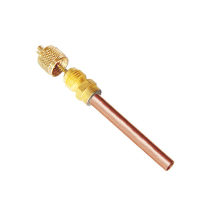 1/4 SAE AC Spare Part Copper Refrigeration Access Valve 0.75mm