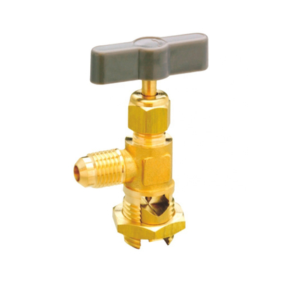 ODM AC Spare Parts Casting Brass Needle Valve For Gas Refrigeration Filling Control