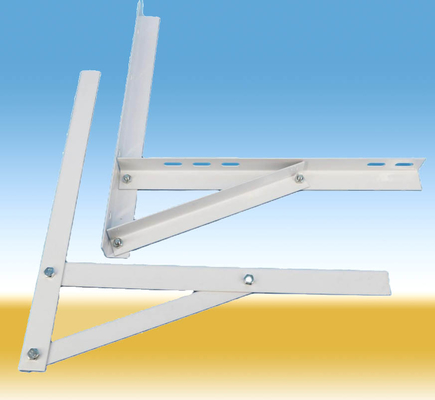 Folding Outdoor Air Conditioner Bracket Steel White Powder Coated 2.2 Mm