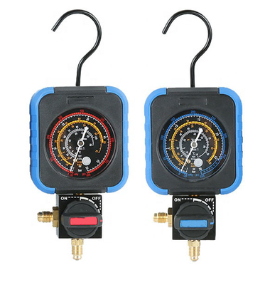 R134A Commercial Refrigeration Repair Parts Single Manifold Hvac Gauge Set