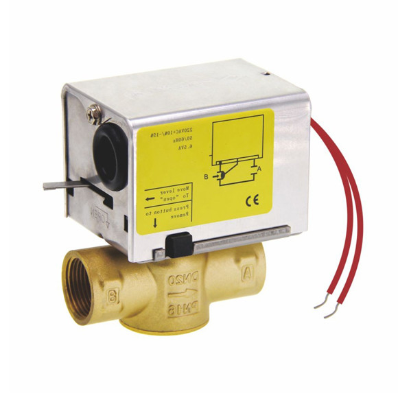 Brass 3 Way Motorized Valves ODM Temperature Control Motorized