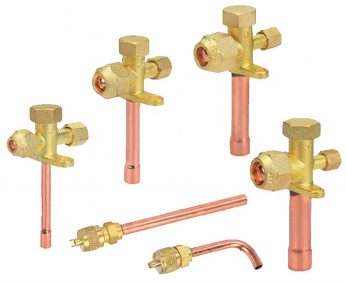 Casting AC Service Valve Copper Brass, Welding Split Ac Valve 60mm