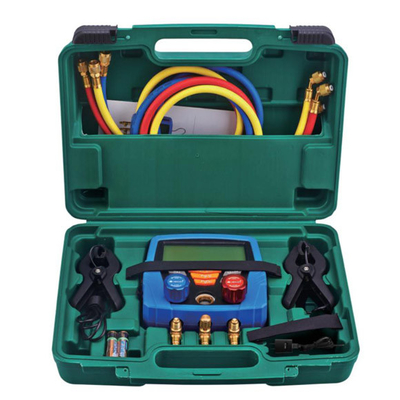 Automobile Commercial Refrigeration Repair Parts Digital Gauge Set 220v With LCD