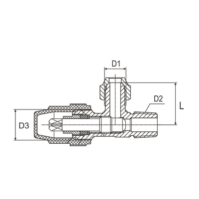 Brass Stop Angle Valve 2&quot; ISO9001 For Refrigeration Equipment